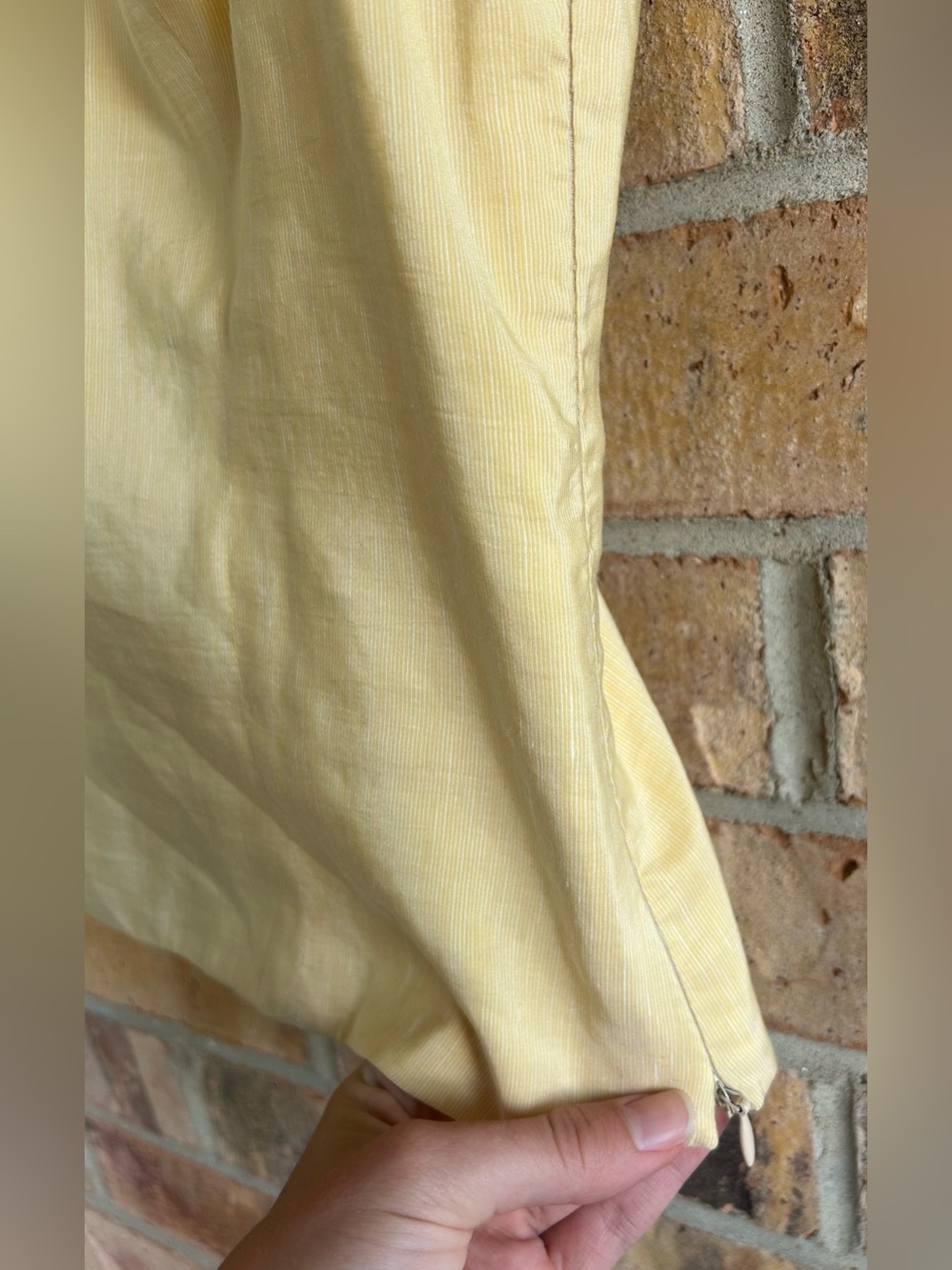 Zanella Butter Yellow Linen-Silk Top Made in Italy Size 8 - Picture 3 of 5